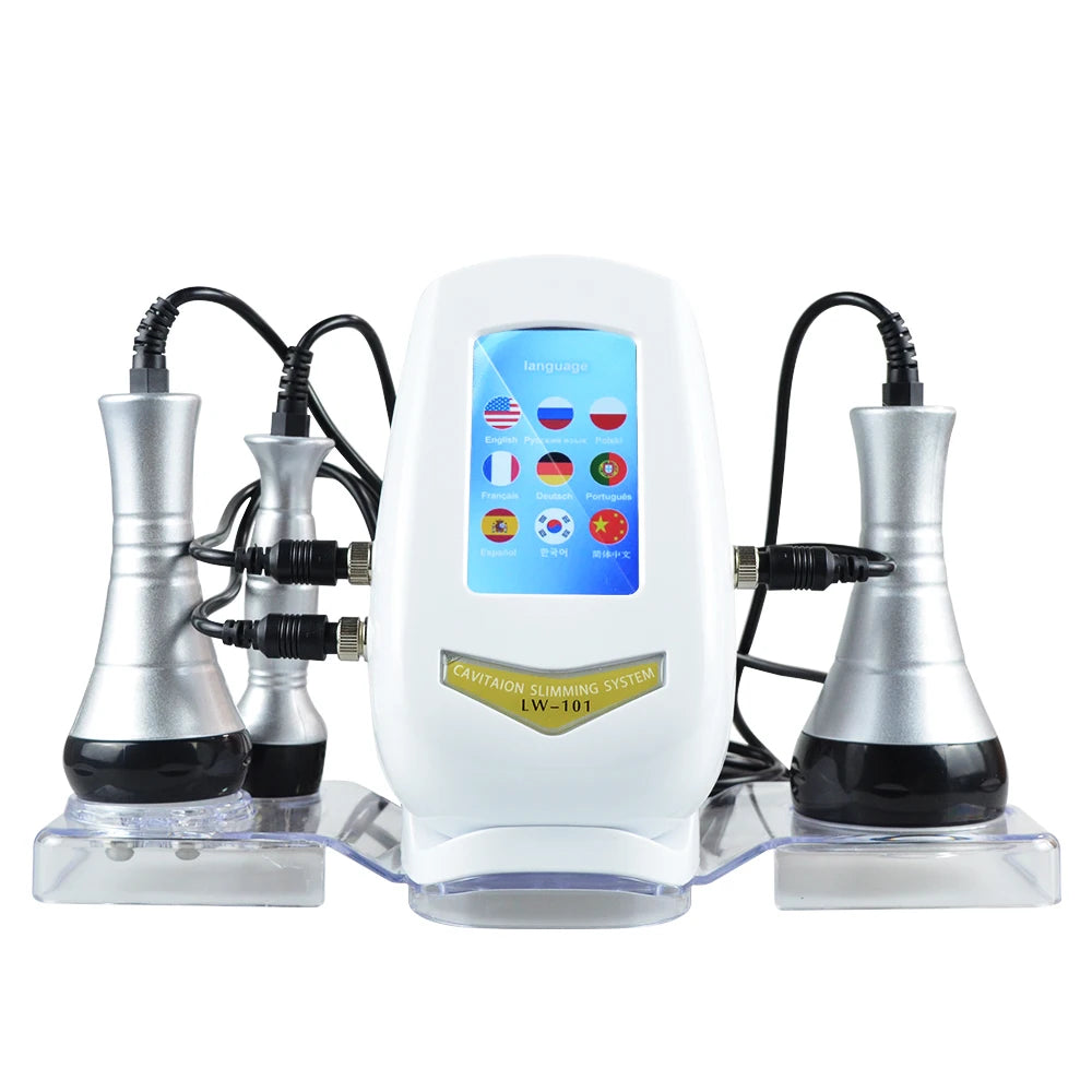 40K 3 IN1 Cavitation Body Slimming Machine Facial Massager Skin Tighten Anti-wrinkle