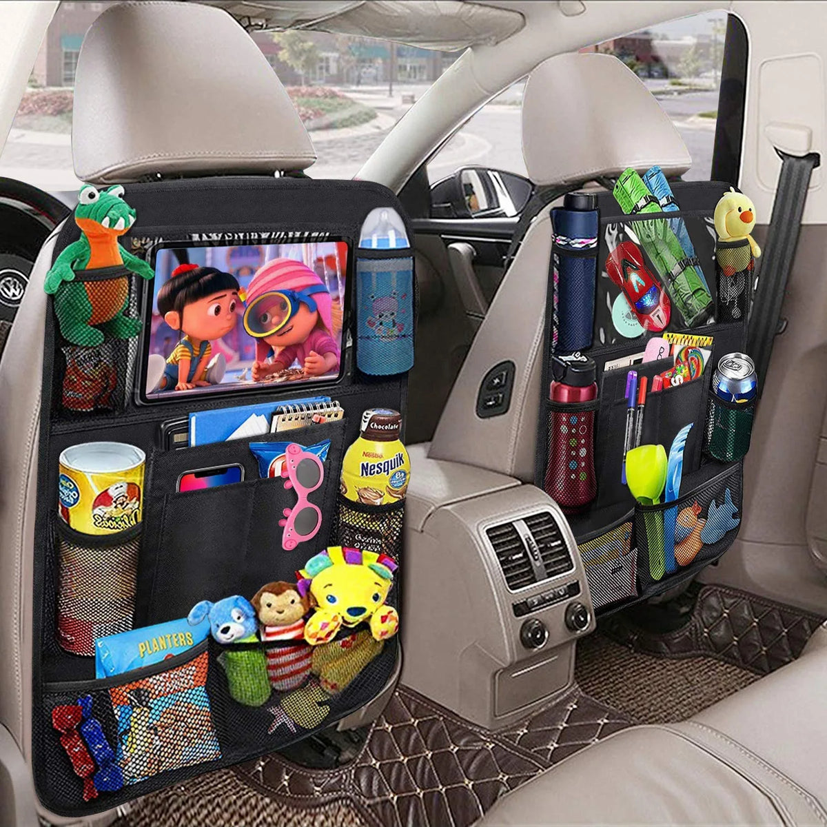 1/2pcs Car Seat Back Storage Bags Multiple Pockets Baby Seat Hanging Bag Toys Nappy Diapers Organizer Baby Itmes