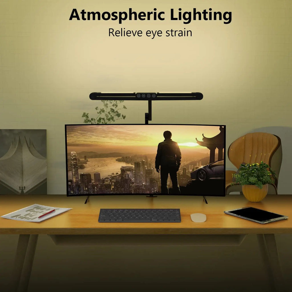 LED Desk Lamp with Clamp Architect Desk Lamps for Home Office with 4 Colour Modes, Ultra Bright Computer Desk Lamp Continuo