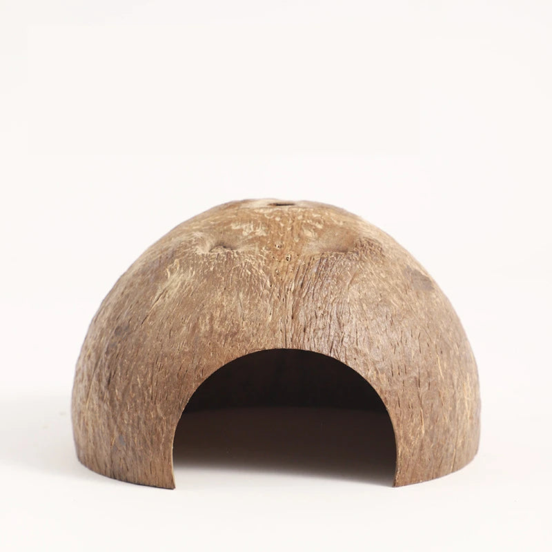 Hamster House Bite-resistant Natural Small Pet Coconut Cages Guinea-pig Hamster Hideout House Toy Wooden House Pet Supplies