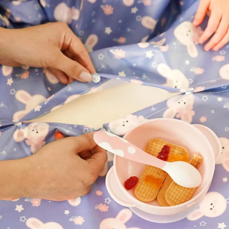 Baby Bibs Art Drawing Apron Toddlers Reverse Long Sleeve Waterproof Smock Boys Girls Bib Kindergarten Children Feeding Aprons