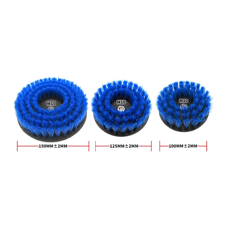 4 5 6Inch Electric Scrubber Drill Cleaning Brush Kit 3Pcs Red/Blue/Yellow with M10 adapter for Cleaning Car House