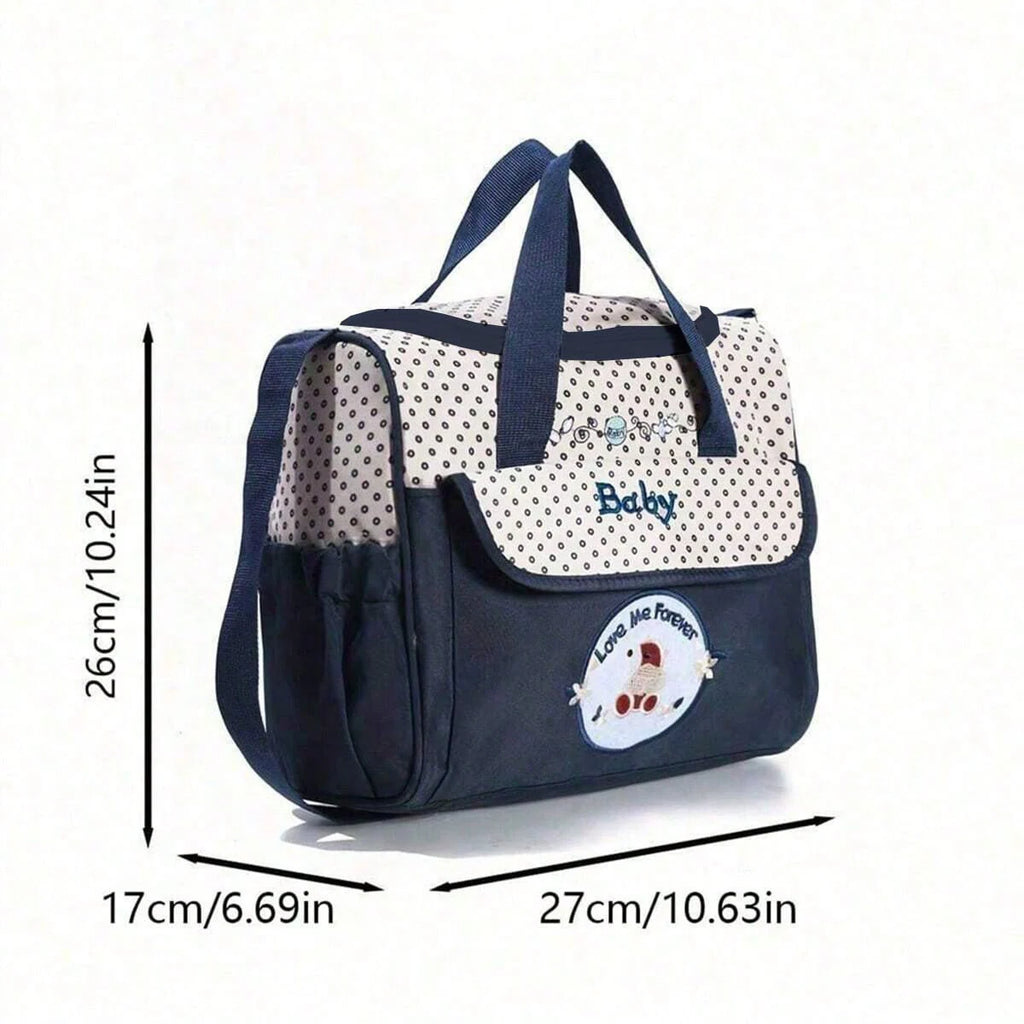 Fashionable Printed Cartoon Multifunctional One Shoulder Mommy Bag Portable Lightweight Diagonal Diaper Bag