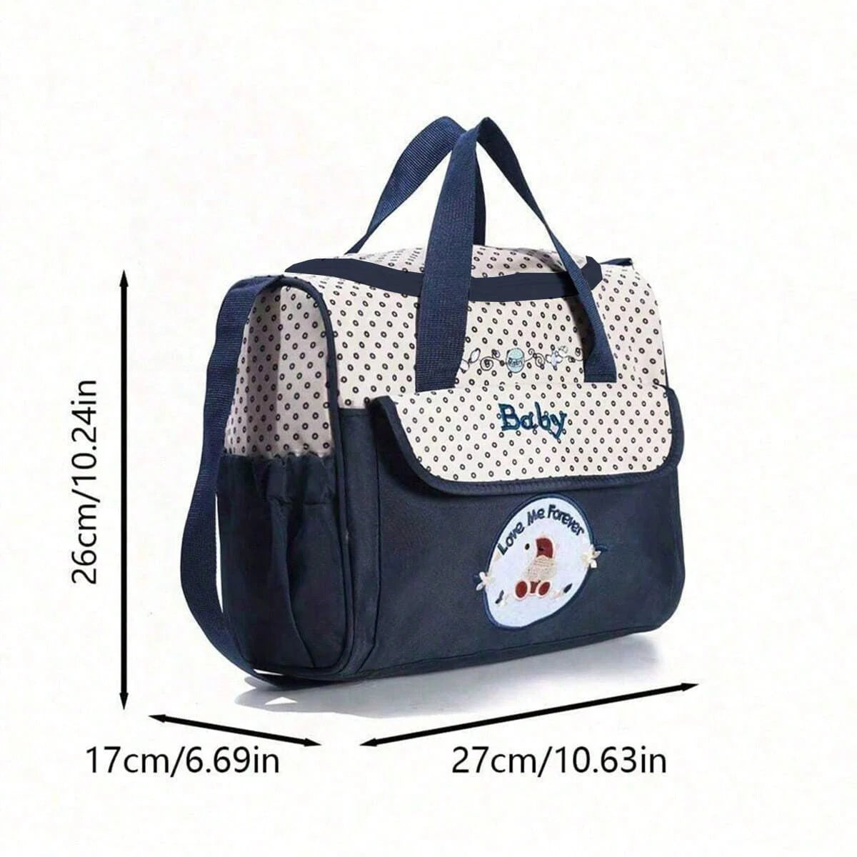 Fashionable Printed Cartoon Multifunctional One Shoulder Mommy Bag Portable Lightweight Diagonal Diaper Bag