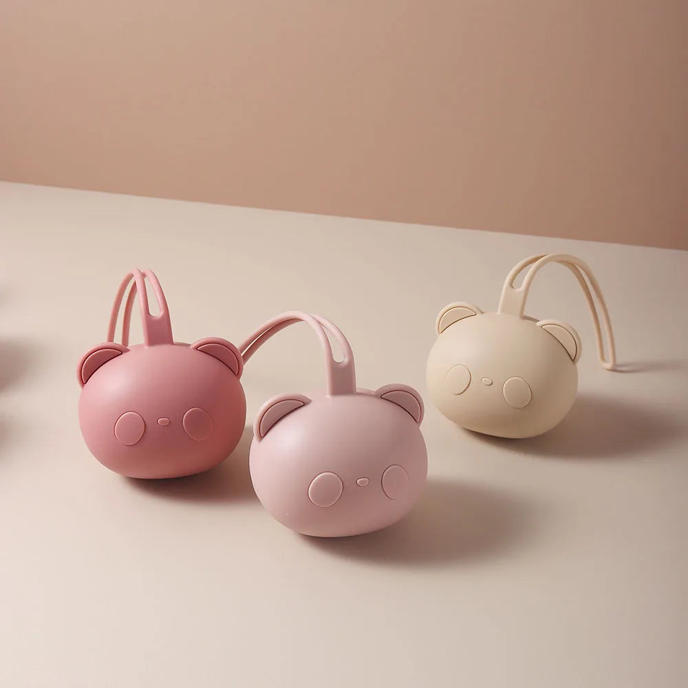 Nuovo arrivo, best-seller: custodia per ciuccio in silicone a forma di panda, portaciuccio per neonati