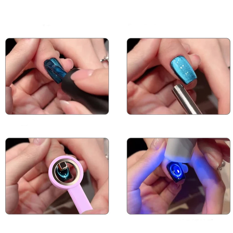 Black Hole Shape Cat Eye Nail Art Magnet Suck Hollow Nail Art Cat Eye Effect Magnet Ring for Magnetic Gel Polish Manicure Tools
