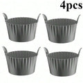 1/4PCS Reusable Silicone Air Fryer Liners and Baking Cups Accessories for Eggs Cakes Meatballs Non-Stick Kitchen Baking Tools
