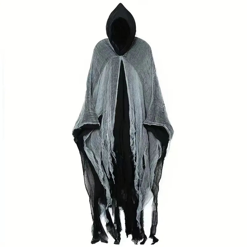 Halloween costume horror ghost clothes adult zombie cloak wizard robe wear secret room death dress up costume cloak