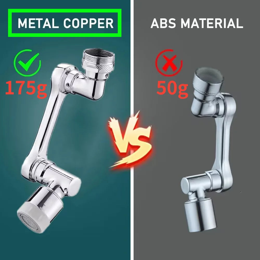 Metal 1080° Universal Rotation Faucet Sprayer Head 22/24mm Adapter Washbasin Faucet Extender Aerator Bubbler Nozzle Kitchen Tap