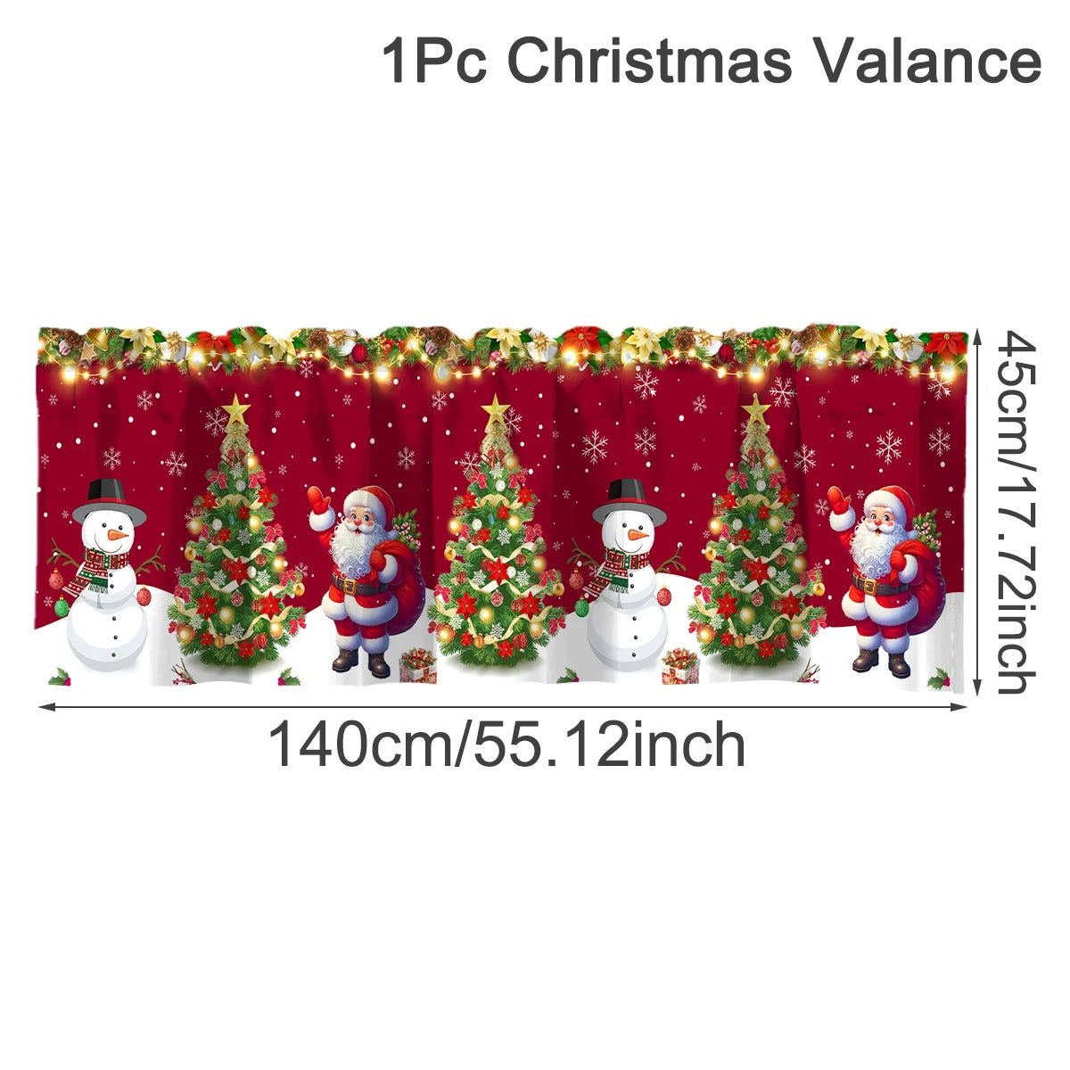 Christmas Short Curtain Merry Cristmas Decoration for Home. Xmas Ornament Navidad New Year Gift for Kitchen Living Room