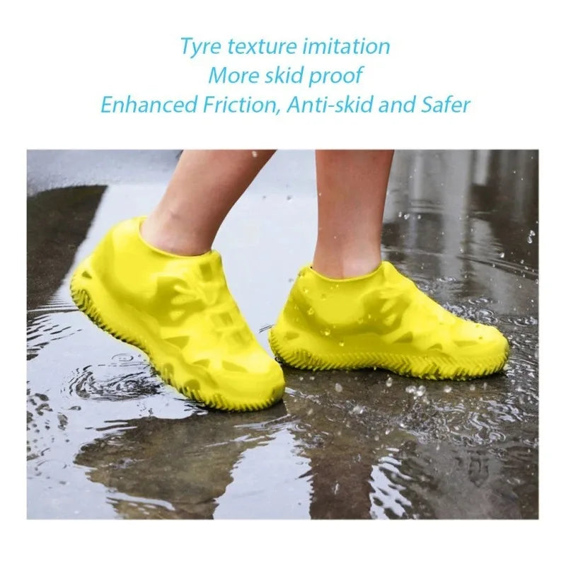 Waterproof Rain Shoe Covers Silicone Non-slip Wear-resistant Outdoor Adult Children Boots Portable Elastic Reusable