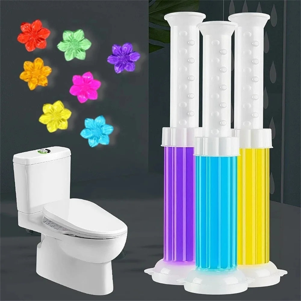 1/3/6/9PCS Multipack Flower Aroma Toilet Cleaning Gel, Toilet Deodorant Cleaner, Odor Remover, Household Cleaning Supplies