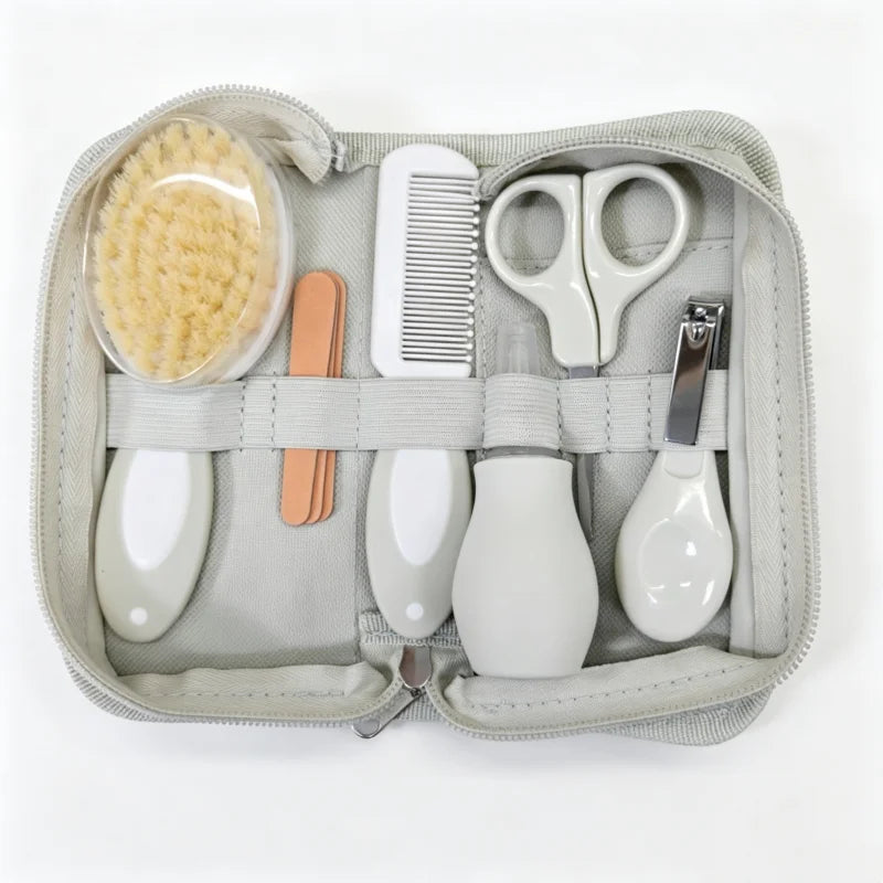 Baby Care Kit Six-Piece Baby Nasal Inhaler Nail Clipper Brush File Comb Scissors Set Daily Cleaning and Care Accessories for Baby