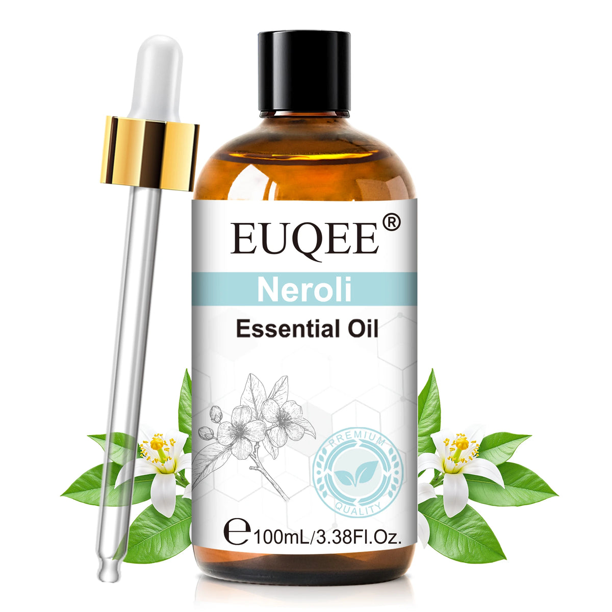 EUQEE 3.38FI.Oz. Aromatherapy Essential Oil For Reed Diffuser Humidifier-100ml Vanilla Lavender Cinnamon Lemon Essential Oils