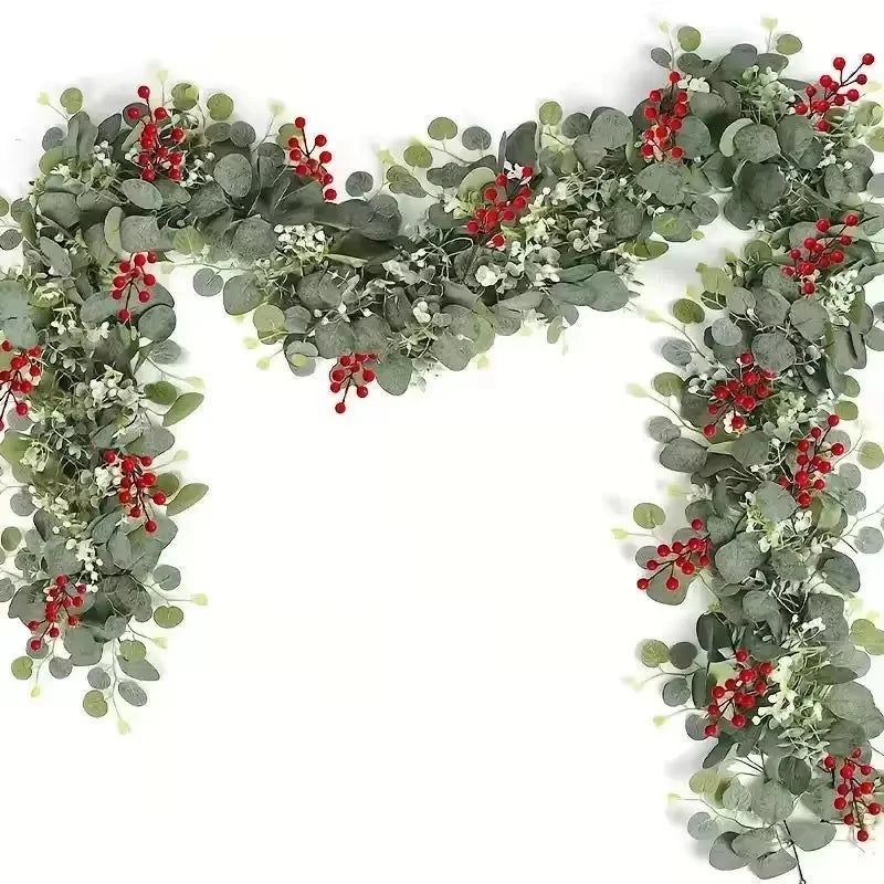 Artificial Greenery Foliage Vine Plant Christmas Outdoor Holiday Party Store Wedding Garland Home Wall Arch DIY Decorative Gifts
