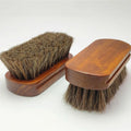 Brown Solid Wood Horsehair Shoe Brush. It Can Be Used for Oiling, Polishing, Removing Dust and Maintaining Leather Products.