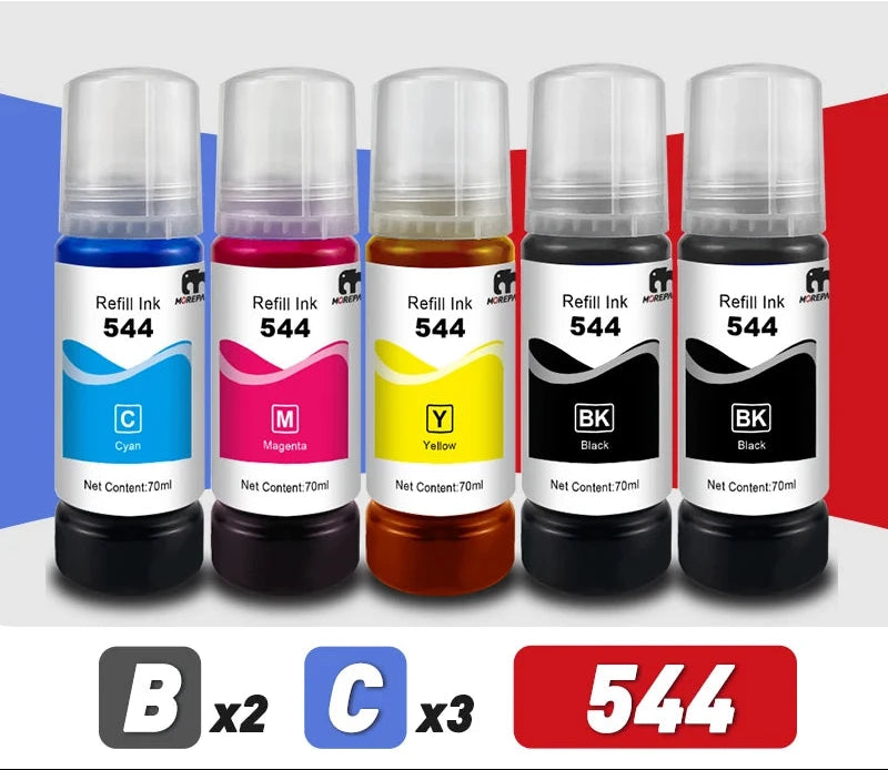 544 103 104 522 Dye Ink For Epson Ecotank with L3250 L4150 L1110 2750 L3100 4700 4750 ET-2400 ET-2720 Printer Compatible Desktop