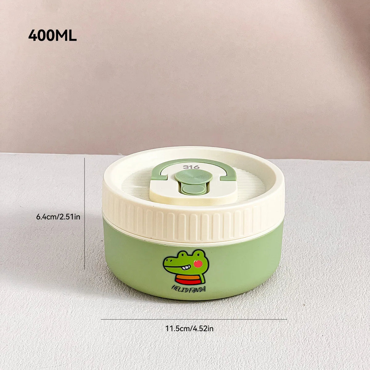 WORTHBUY Cute Thermal Bento Box Portable 304 Stainless Steel Lunch Box Heatable Sealed Leak-proof Food Container For Kids