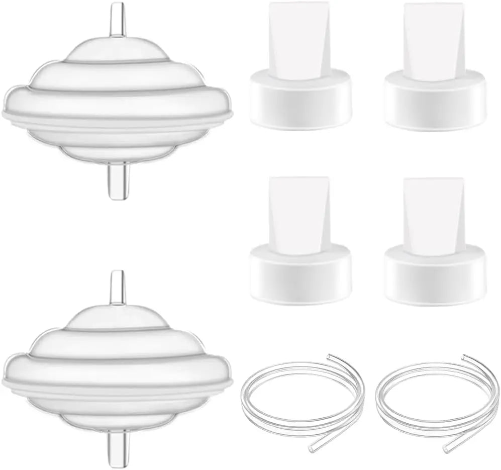 Flange Pump Parts Compatible with Spectra S1 S2 9 Breast Pumps Replacement, Includes Flange, Backflow Protector, Membrane, Duckbill Valve