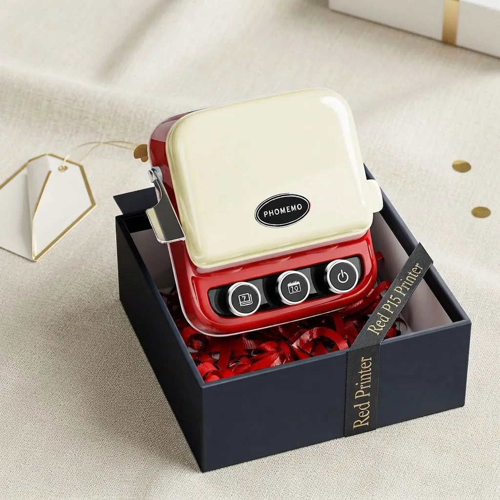 Phomemo Label Maker Machine with Ribbon, P15 Bluetooth Label Printer, Wireless Mini Label Makers with Multiple Templates