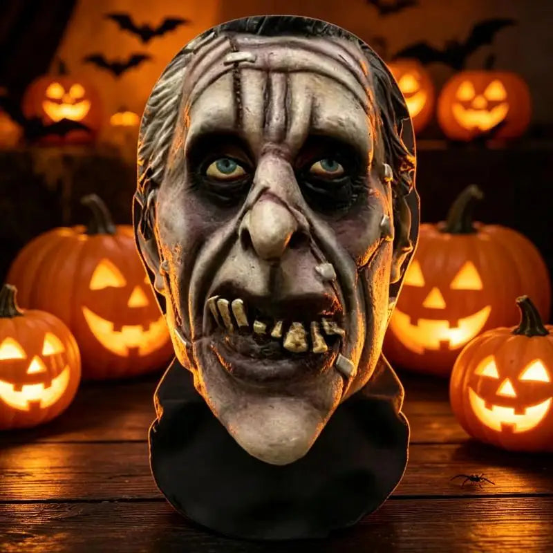 1Pcs Halloween Skull Mesh Printed Head Cover, Sun-Protective And Breathable Face Mask With Visibility, Festival Party Head Cover