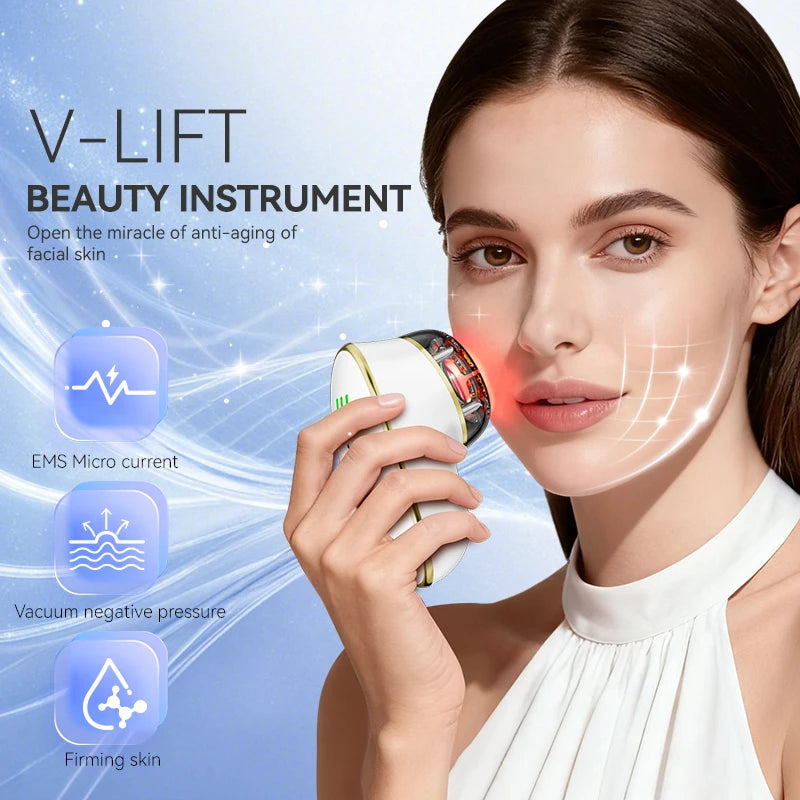 7 Types of Light Effect Facial Lifting Massagers, a Facial Shaping Tool with 3-Level Suction Strength Adjustment Function