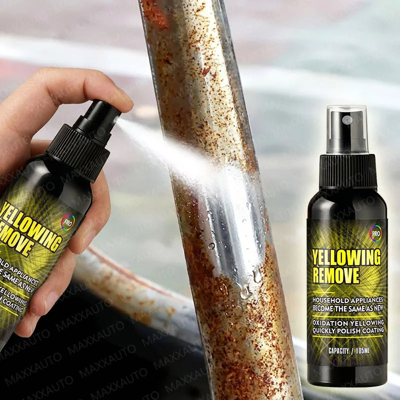 Metal Rust Remover And Renovator - Metal Polishing Spray, Powerful Rust Stain Removal Cleaning Spray Quick Rust Dissolving Agent