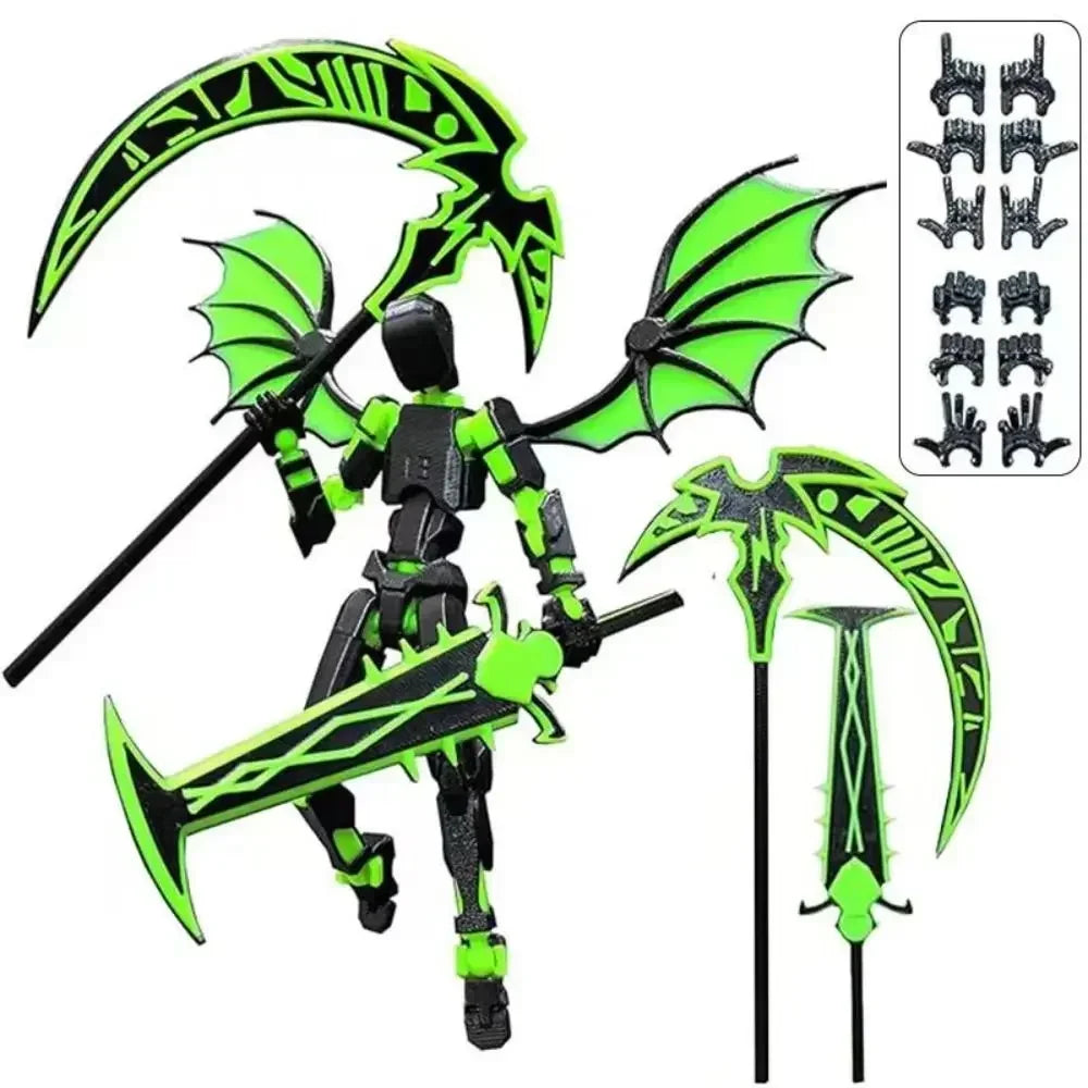3D Printed Robot Model Reaper Robot Desktop Decoration 13 Action Model Multi-Jointed Movable Robot Dummy Action Model