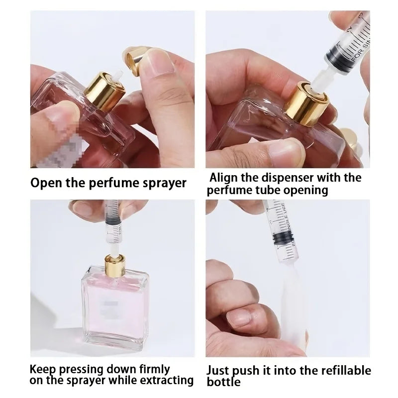 10/20pcs 5ml Syringe Plastic Perfume Dispenser Tool Refills Cosmetics for Quantitative Distribution of Refillable Bottles