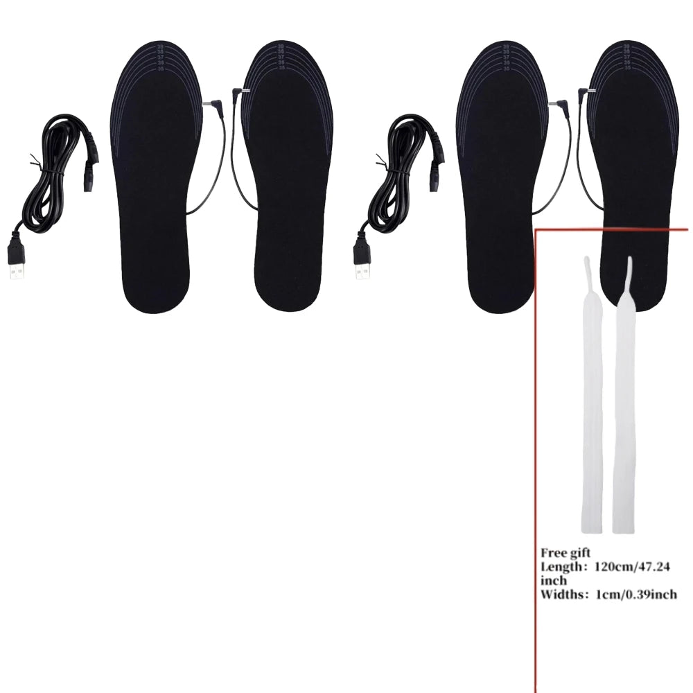 USB Heated Shoe Insoles Feet Warm Sock Pad Mat Electrically Heating Insoles Washable Warm Thermal Insoles Unisex WJ014 Insoles