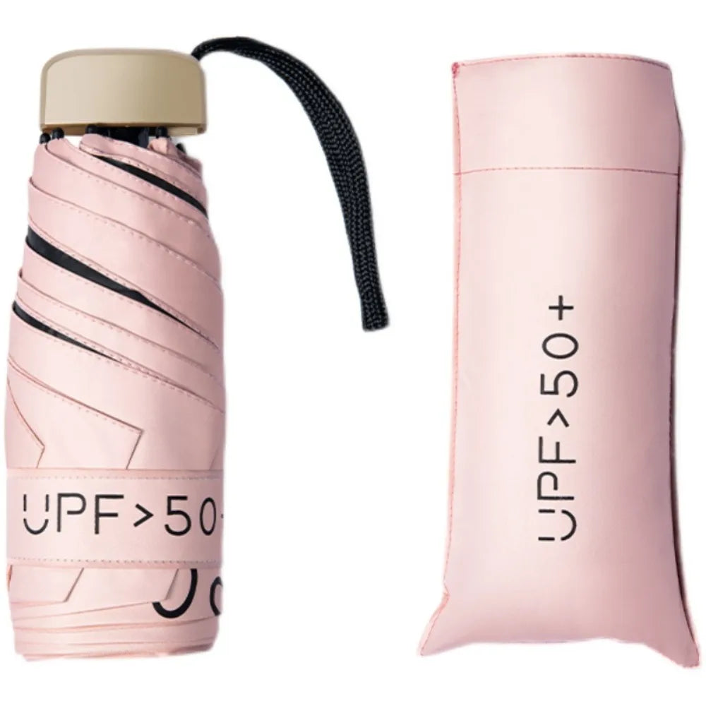 Small Pocket Parasol Portable Ultraviolet Protection Folding Sun Shade Mini Wind Resistant Rain Umbrella Outdoor