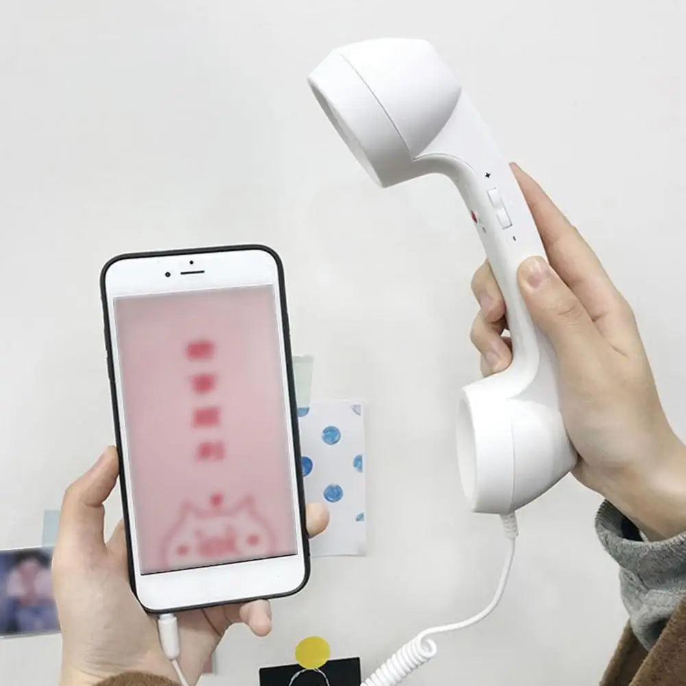 Telephone Handset Retro Phone Handset with 3.5mm Jack Universal Smartphone Receiver Vintage Cellphone Microphone Speaker